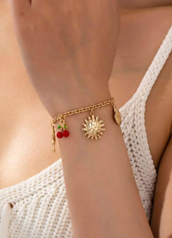 Y2K summer cherry bracelet