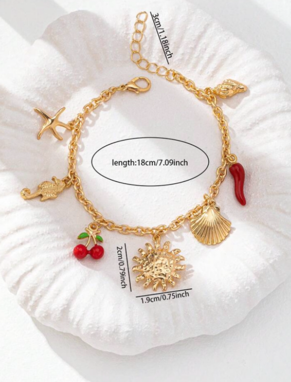 Y2K summer cherry bracelet