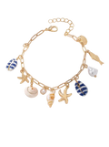 summer beach shell starfish pendant bracelet