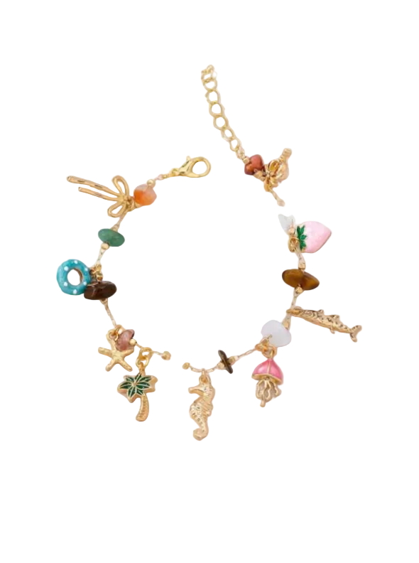 handmade boho ocean charm bracelet