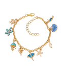 blue enamel sea turtle bracelet