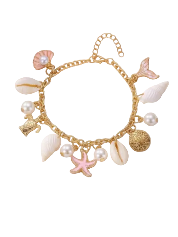 pink summer ocean bracelet