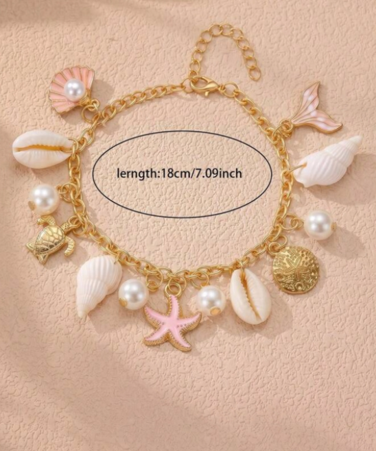 pink summer ocean bracelet