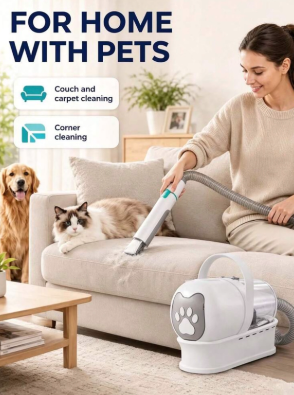 7 in 1 pet grooming vacuum set