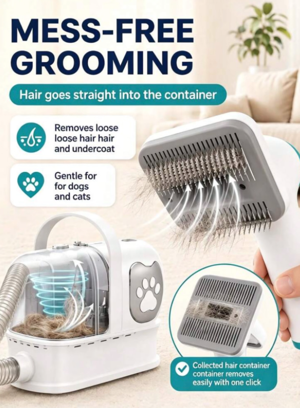 7 in 1 pet grooming vacuum set