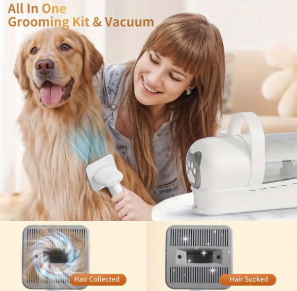 7 in 1 pet grooming vacuum set