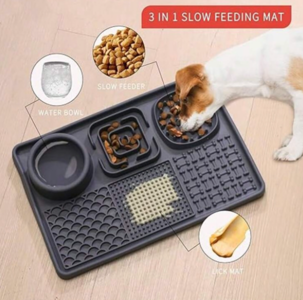 licking mat for pets with slow feeder