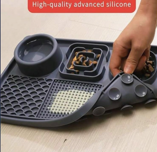 licking mat for pets with slow feeder