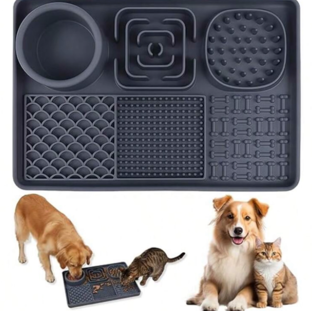 licking mat for pets with slow feeder